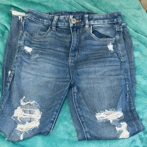 Distressed Blue Jeans by American Eagle